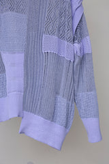 MIXED-KNIT CARDIGAN_REFLECTIVE RIB