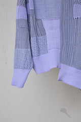 MIXED-KNIT CARDIGAN_REFLECTIVE RIB