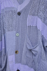 MIXED-KNIT CARDIGAN_REFLECTIVE RIB