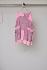 MIXED-KNIT CARDIGAN_REFLECTIVE RIB