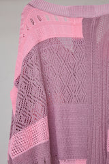 MIXED-KNIT CARDIGAN_REFLECTIVE RIB