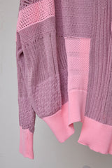 MIXED-KNIT CARDIGAN_REFLECTIVE RIB