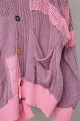 MIXED-KNIT CARDIGAN_REFLECTIVE RIB
