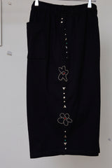 EMBELLISHED FLORAL JOGGER SHORTS