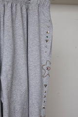 EMBELLISHED FLORAL JOGGER SHORTS