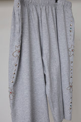 EMBELLISHED FLORAL JOGGER SHORTS