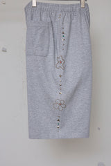 EMBELLISHED FLORAL JOGGER SHORTS