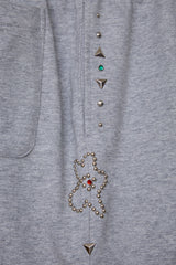 EMBELLISHED FLORAL JOGGER SHORTS