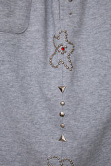 EMBELLISHED FLORAL JOGGER SHORTS