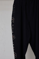 EMBELLISHED FLORAL JOGGERS