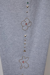 EMBELLISHED FLORAL JOGGERS