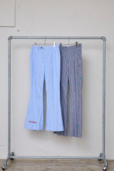 CUT JACQUARD GINGHAM FLARE SLACKS