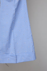 CUT JACQUARD GINGHAM FLARE SLACKS