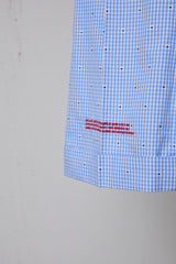 CUT JACQUARD GINGHAM FLARE SLACKS