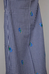 CUT JACQUARD GINGHAM FLARE SLACKS