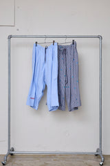 CUT JACQUARD GINGHAM MOST WIDE SLACKS