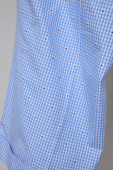 CUT JACQUARD GINGHAM MOST WIDE SLACKS