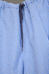 CUT JACQUARD GINGHAM MOST WIDE SLACKS