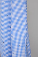 CUT JACQUARD GINGHAM MOST WIDE SLACKS