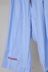 CUT JACQUARD GINGHAM MOST WIDE SLACKS