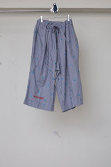 CUT JACQUARD GINGHAM MOST WIDE SLACKS