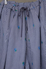 CUT JACQUARD GINGHAM MOST WIDE SLACKS