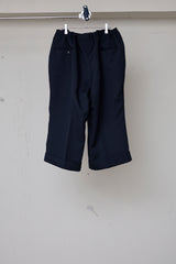 POLYESTER TRIPLE-WEAVE WIDE SLACKS