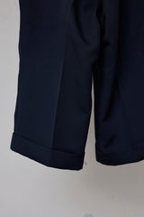 POLYESTER TRIPLE-WEAVE WIDE SLACKS