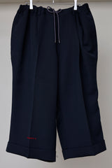 POLYESTER TRIPLE-WEAVE WIDE SLACKS