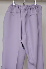 POLYESTER TRIPLE-WEAVE WIDE SLACKS