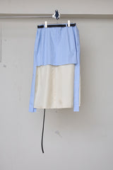 CUT JACQUARD GINGHAM LAYERED MINI