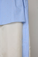 CUT JACQUARD GINGHAM LAYERED MINI