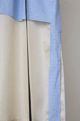 CUT JACQUARD GINGHAM LAYERED MINI