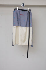 CUT JACQUARD GINGHAM LAYERED MINI