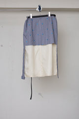 CUT JACQUARD GINGHAM LAYERED MINI