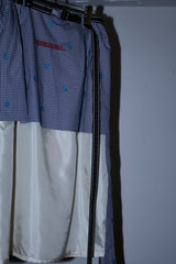 CUT JACQUARD GINGHAM LAYERED MINI