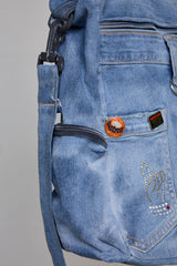 RECONSTRUCTED DENIM SHIBUYA BAG