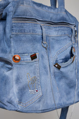 RECONSTRUCTED DENIM SHIBUYA BAG
