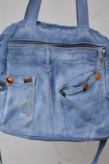 RECONSTRUCTED DENIM SHIBUYA BAG