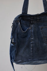 RECONSTRUCTED DENIM SHIBUYA BAG