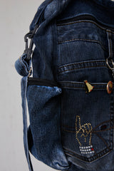 RECONSTRUCTED DENIM SHIBUYA BAG