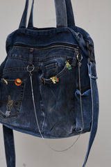 RECONSTRUCTED DENIM SHIBUYA BAG