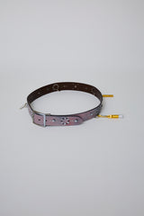 HAND-SPRAYED/STUDDED LEATHER BELT