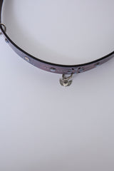 HAND-SPRAYED/STUDDED LEATHER BELT