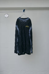 SPRAYED 3D CABLE LONG SLEEVE L