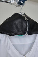 NINJA-SILHOUETTE LEATHER HOODED SP TOPS