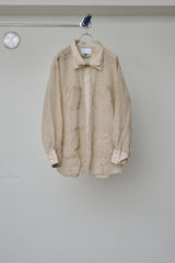 HIDDEN SIDE SHEER WRINKLE SHIRT