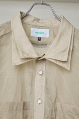 HIDDEN SIDE SHEER WRINKLE SHIRT