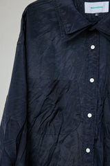 HIDDEN SIDE SHEER WRINKLE SHIRT