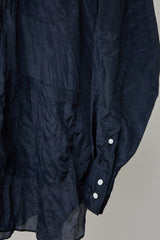 HIDDEN SIDE SHEER WRINKLE SHIRT
